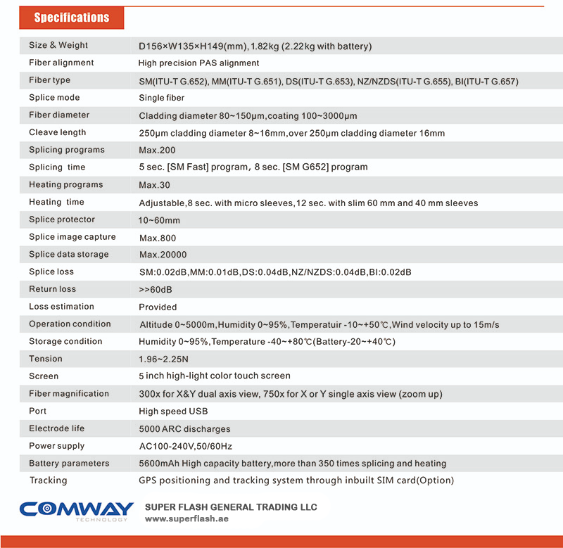 Comway C6S FTTx Fiber Optic Fusion Splicer Machine – Ready Stock UAE