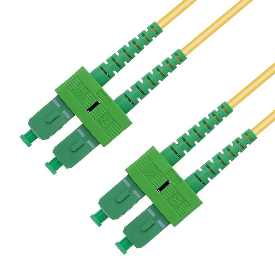SC/APC to SC/APC SINGLE MODE DUPLEX Fiber Optic Patch Cord