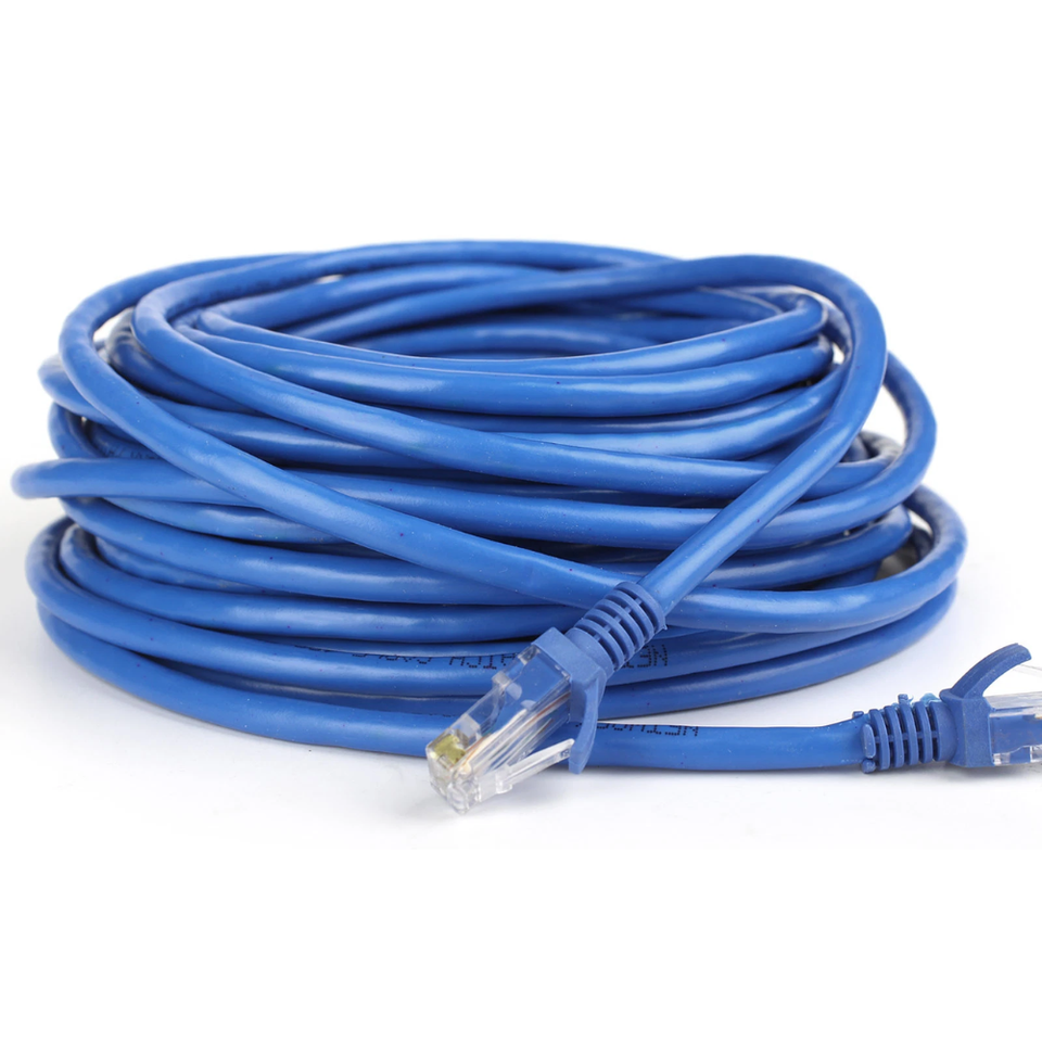 Close-up of Cat6 SFTP Shielded Patch Cord demonstrating internal foil wrap and braided copper shielding.