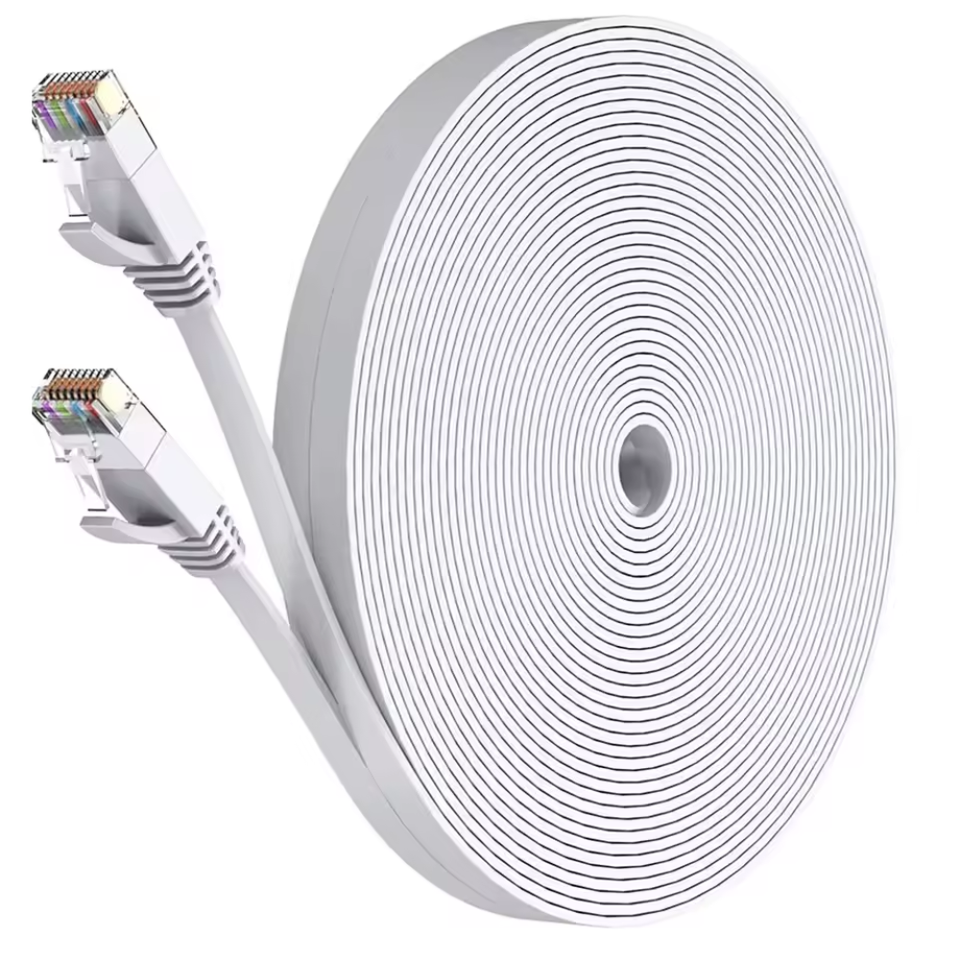 Cat6 UTP Flat Ethernet Patch Cable showing ultra-thin, flexible design