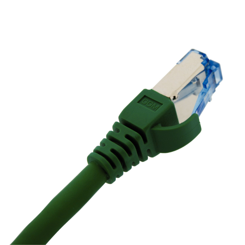 Cat6A S/FTP Slim High-Density Patch Cord LSZH featuring ultra-thin profile and shielded RJ45 connector.