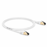 Cat8.1 S/FTP 40G High-Speed Snagless Patch Cord LSZH showing snagless molded boots and metal shielded connectors.