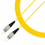 FC/UPC to FC/UPC Single Mode Simplex Fiber Patch Cord connected for network infrastructure