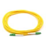 LC/APC to LC/APC Single Mode Duplex Fiber Patch Cord connected for network infrastructure