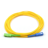 SC/APC to SC/UPC Single Mode Simplex Fiber Patch Cord connected for network infrastructure