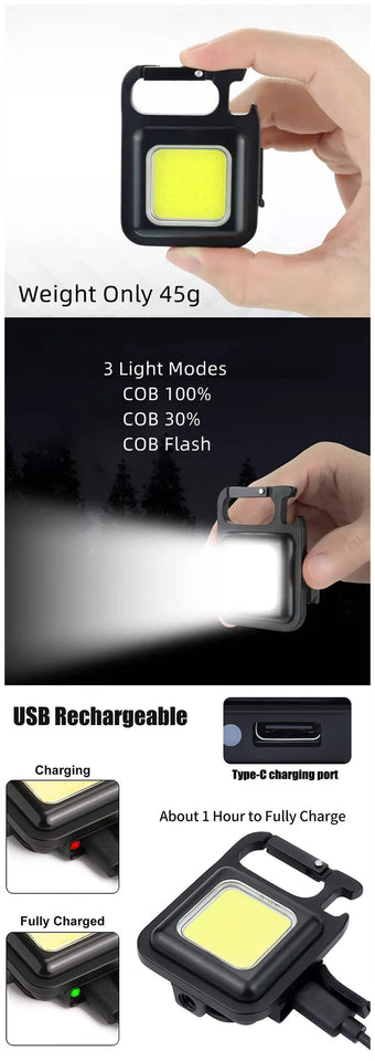 Last Day Sale 50% OFF 🔥 Mini Keychain Light USB Charging Emergency Lamps