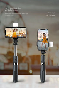 Last Day Sale 50% OFF 🔥 Bluetooth Mobilife Selfie Stick with Light and Tripod Stand
